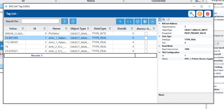 BACnet Tag Editor