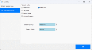Filter data in set value