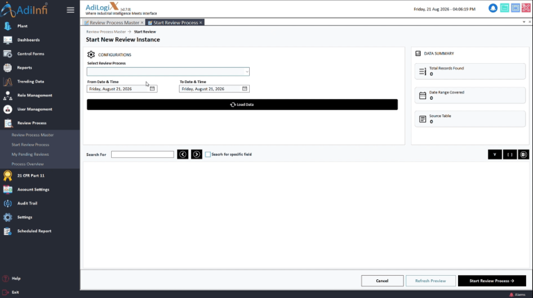 start new review process